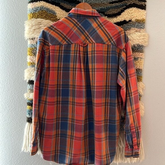 MARLBORO CLASSICS 90s Famous Western USA Flannel Plaid Button Down Shirt Large - Picture 3 of 11